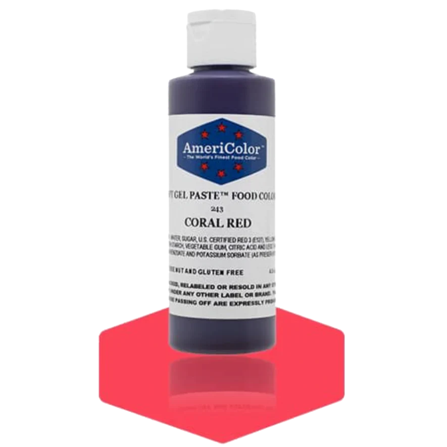 Americolor Soft Gel Paste - Coral Red - Food Coloring