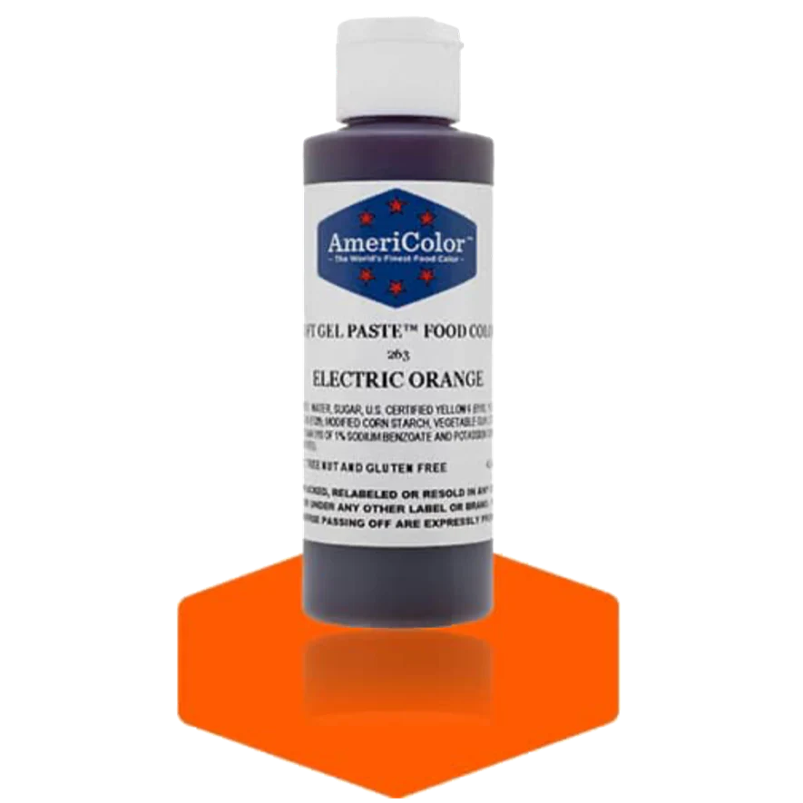 Americolor Soft Gel Paste - Electric Orange - Food Coloring