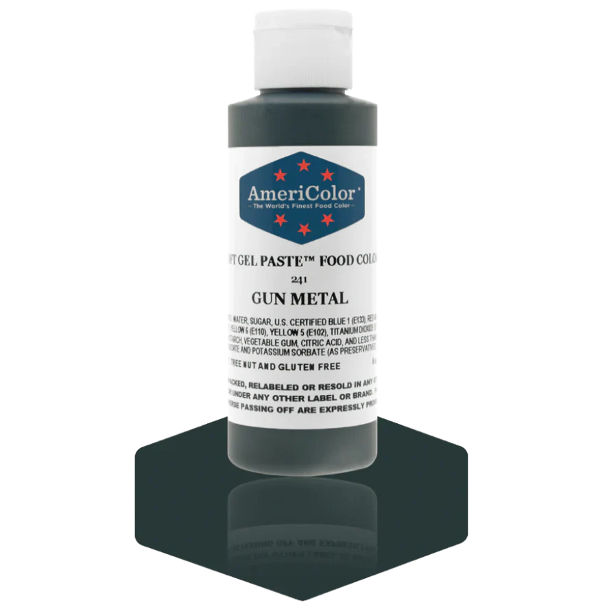 Americolor Soft Gel Paste - Gunmetal - Food Coloring