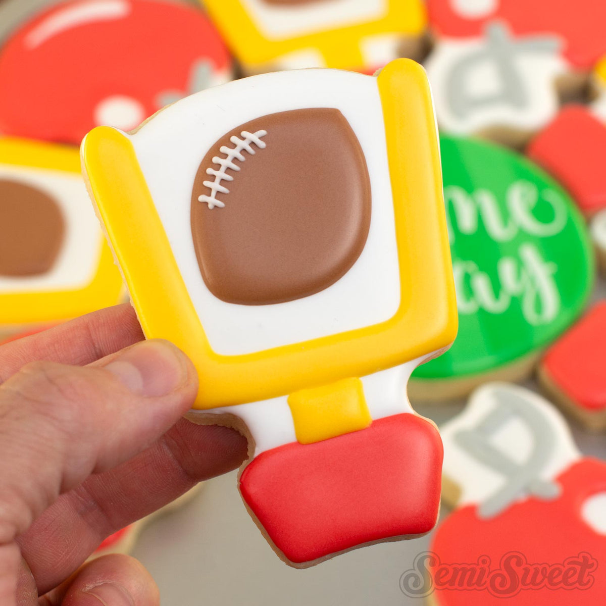 Football Helmet & Goal Post Platter Cookie Cutters