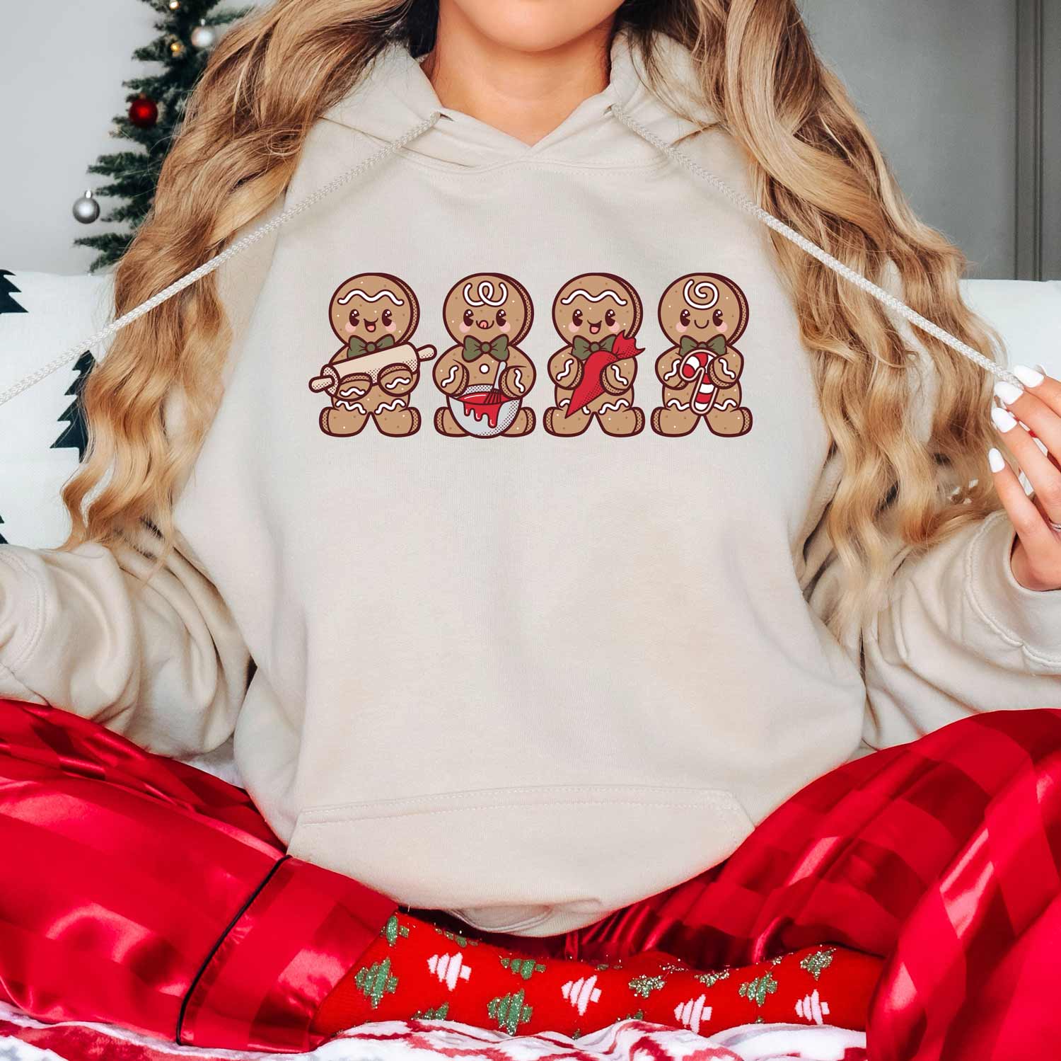 Cookie-Decorating Gingerbread Men Unisex Hoodie