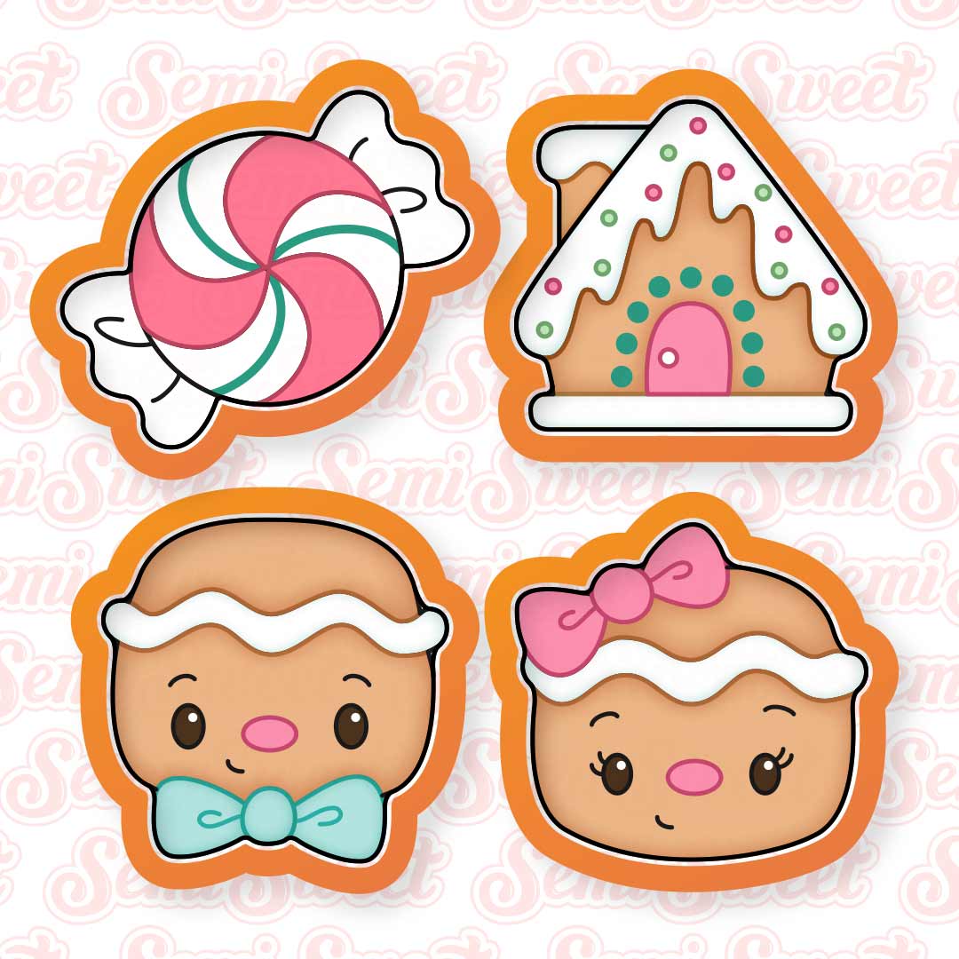 Christmas gingerbread cookie cutter set