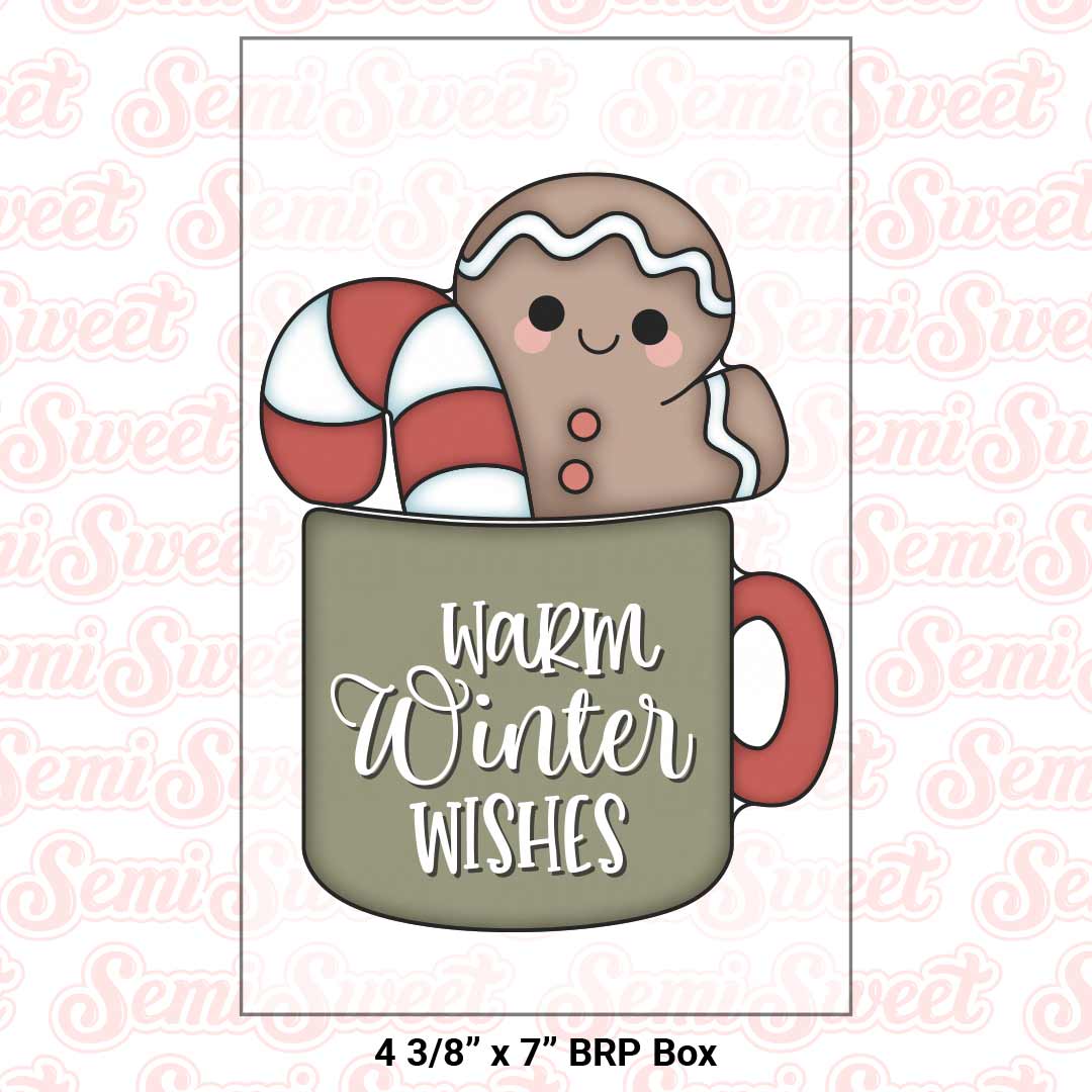 2-Pc Gingerbread Man Candy Cane Mug Cookie Cutter Set