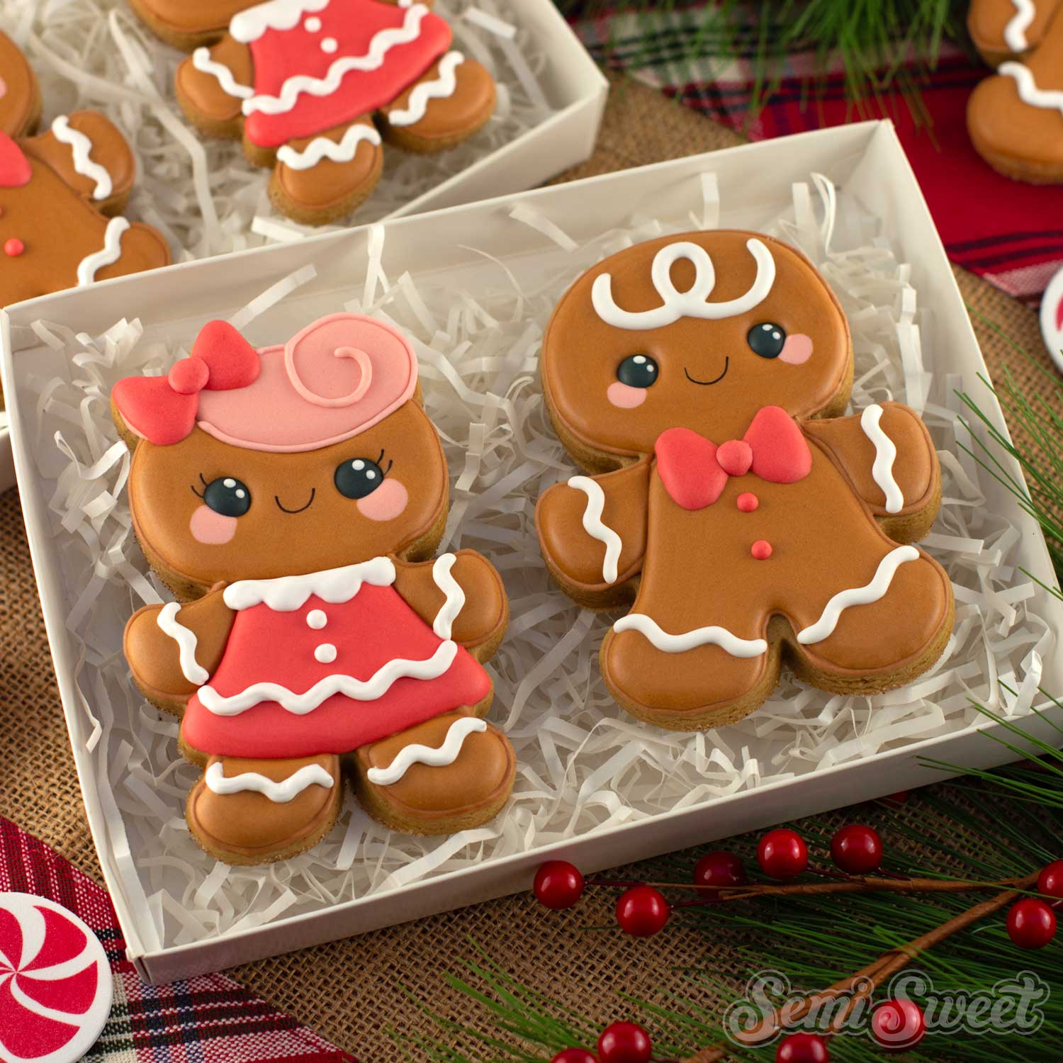 2-Pc Gingerbread Boy & Girl Cookie Cutter Set