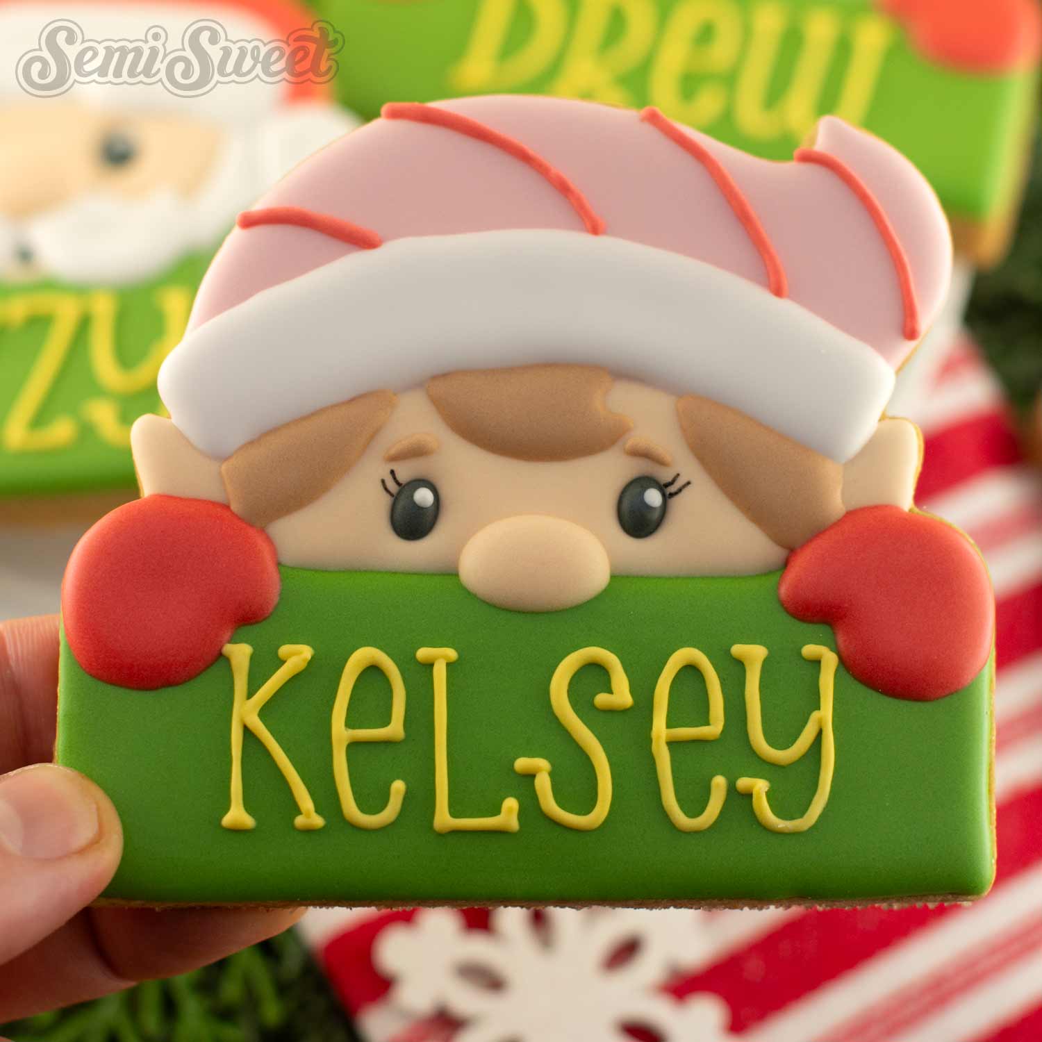 Elf Name Plaque Cookie Cutter