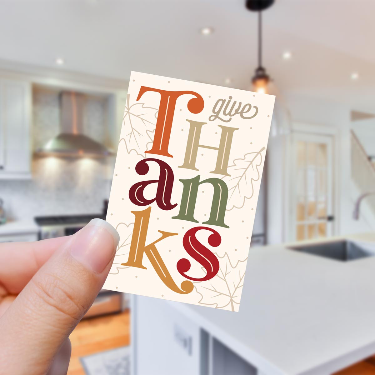 give thanks Thanksgiving cookie tag