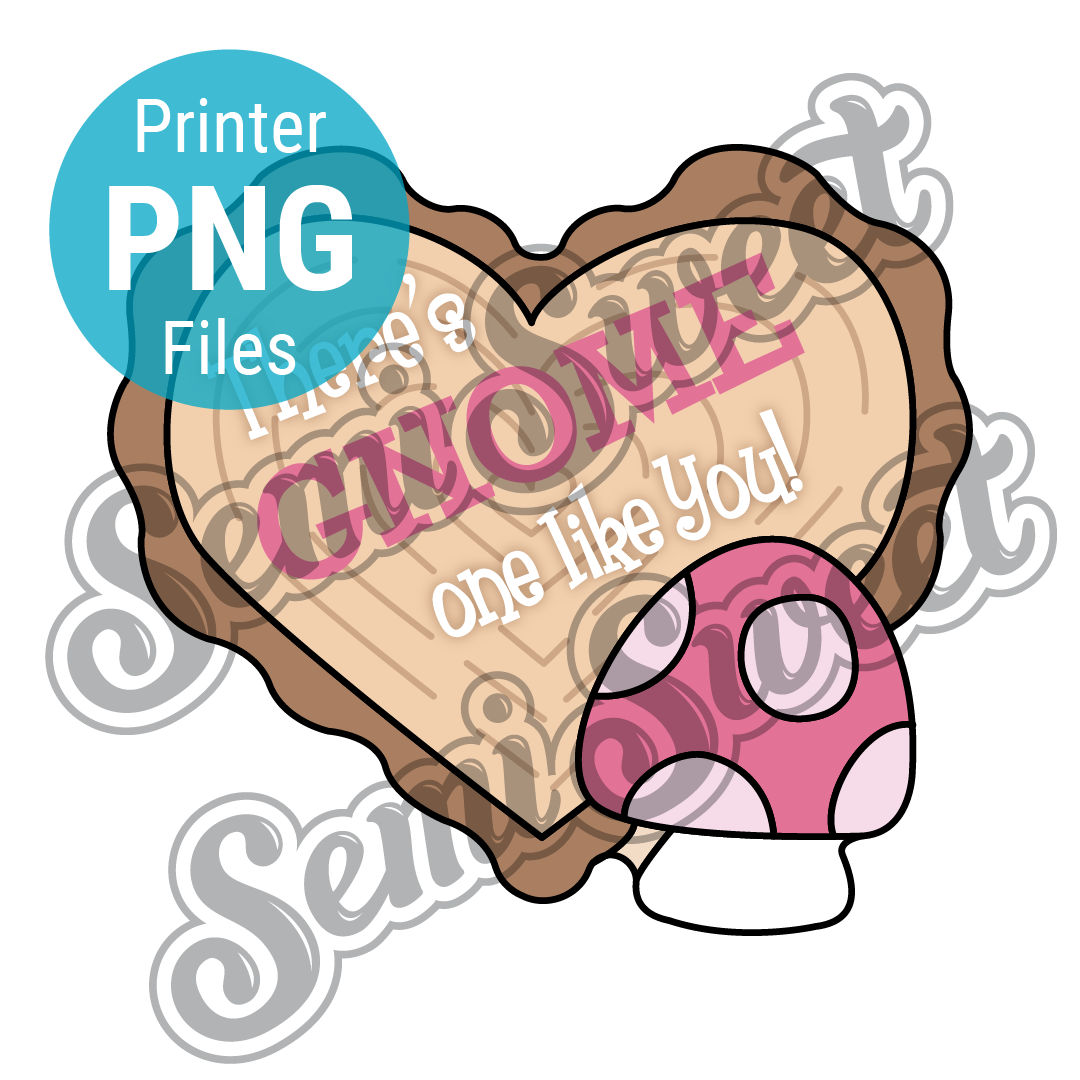 Wood Heart with Mushroom - PNG Images | Semi Sweet Designs