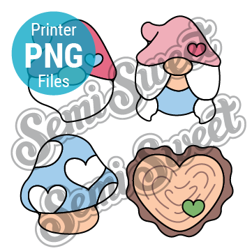 4-pc Gnome Set - PNG Images | Semi Sweet Designs