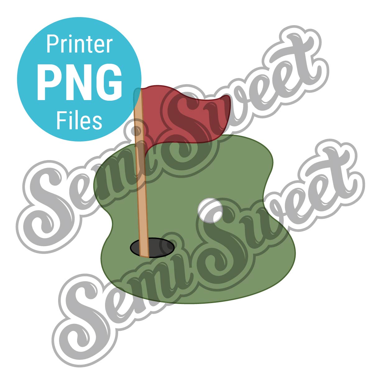 Chubby Golf Putting Green- PNG Images designed by Semi Sweet Designs