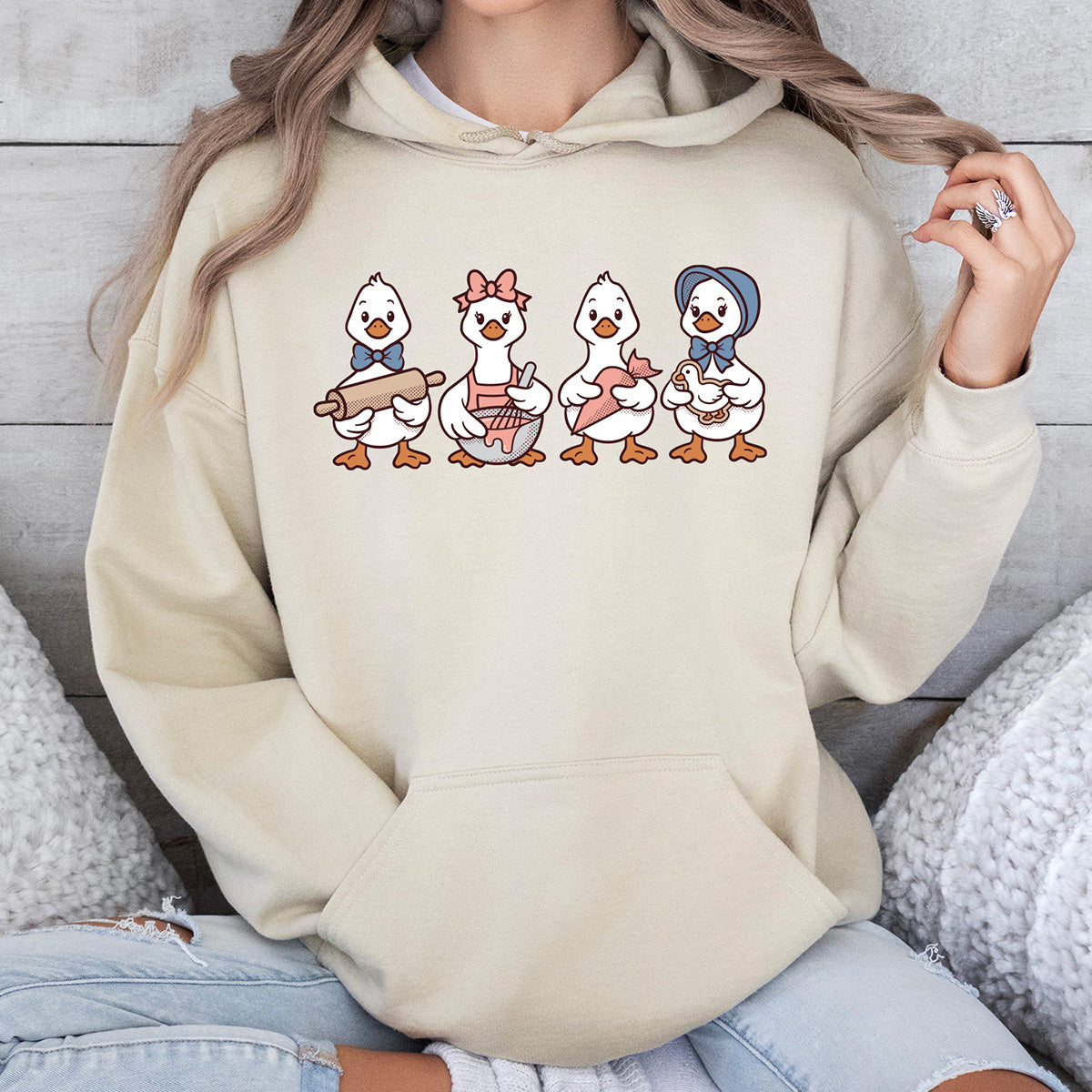Cookie Decorating Geese Unisex Hoodie