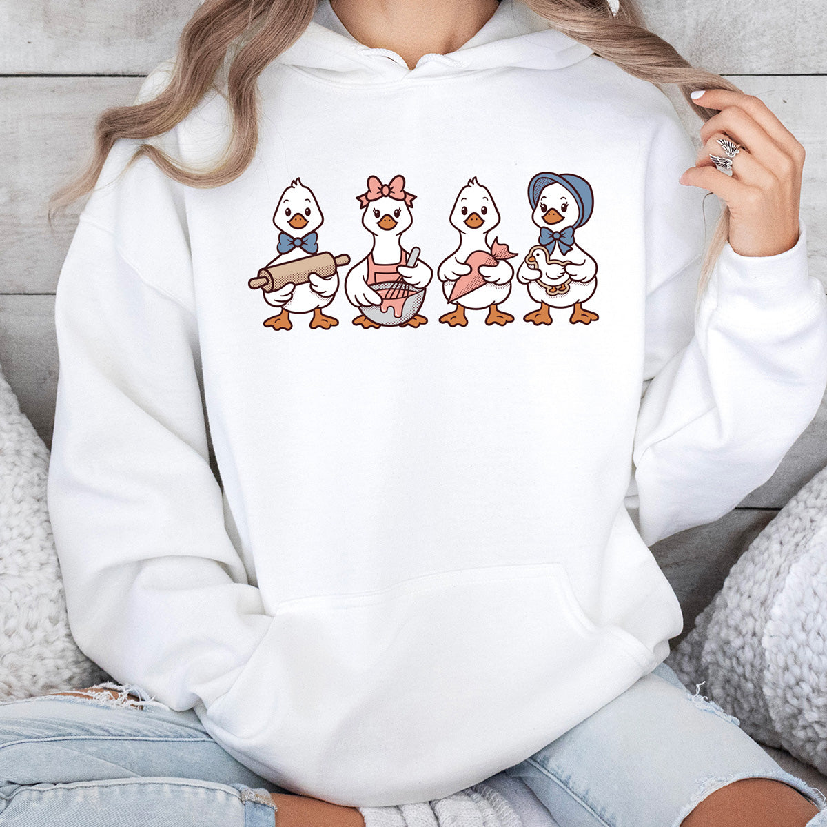 Cookie Decorating Geese Unisex Hoodie