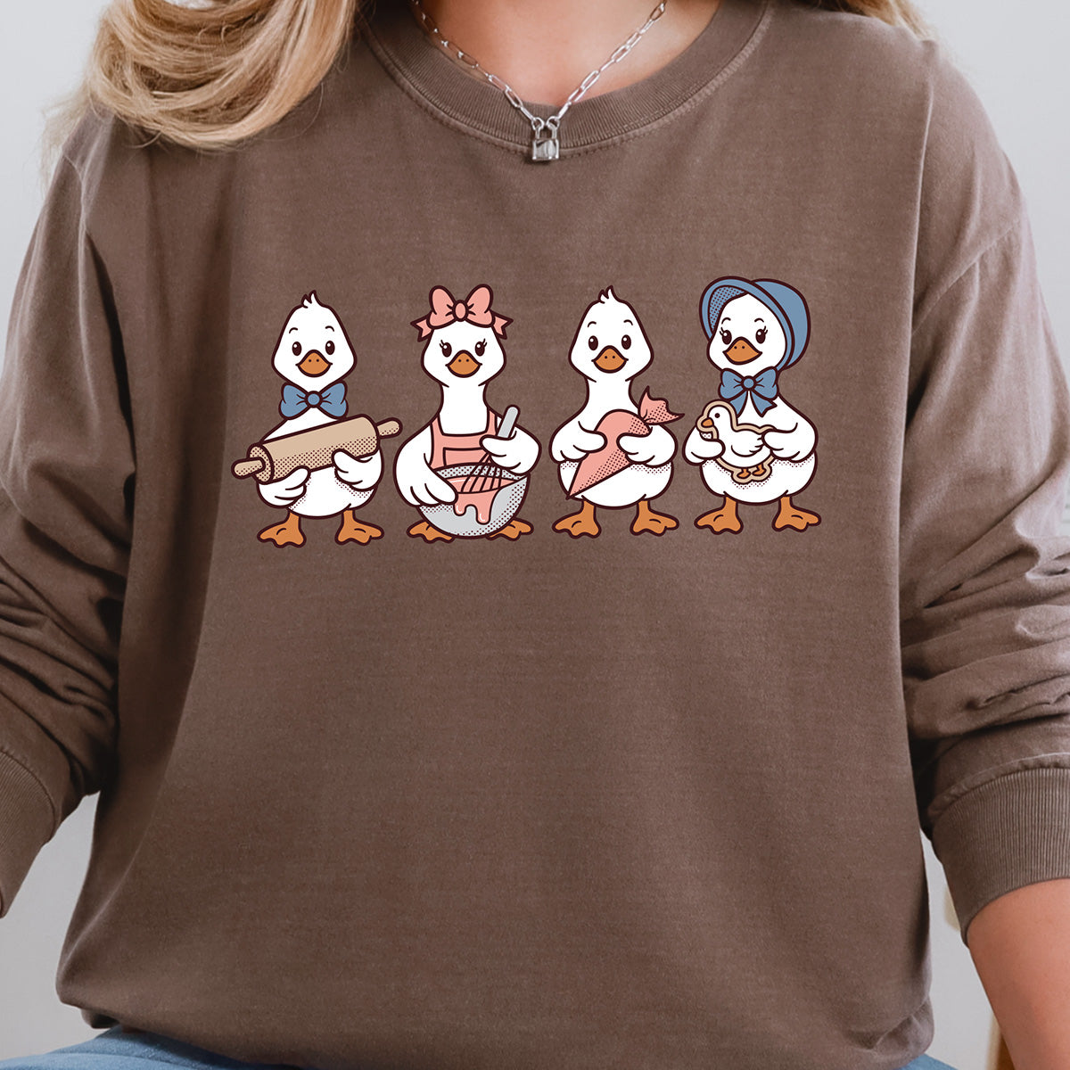 Cookie Decorating Geese Unisex Long Sleeve T-Shirt