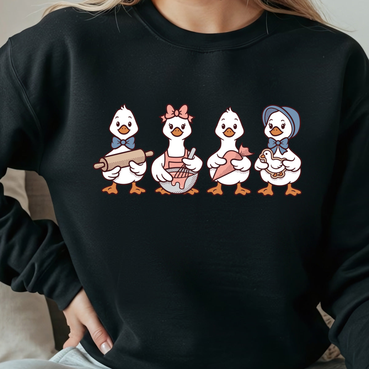 Cookie Decorating Geese Unisex Sweatshirt