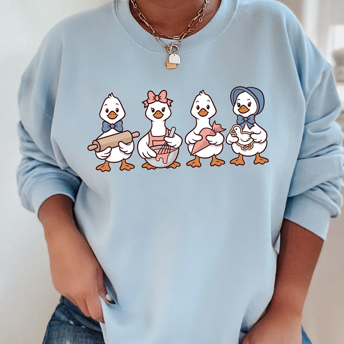 Cookie Decorating Geese Unisex Sweatshirt