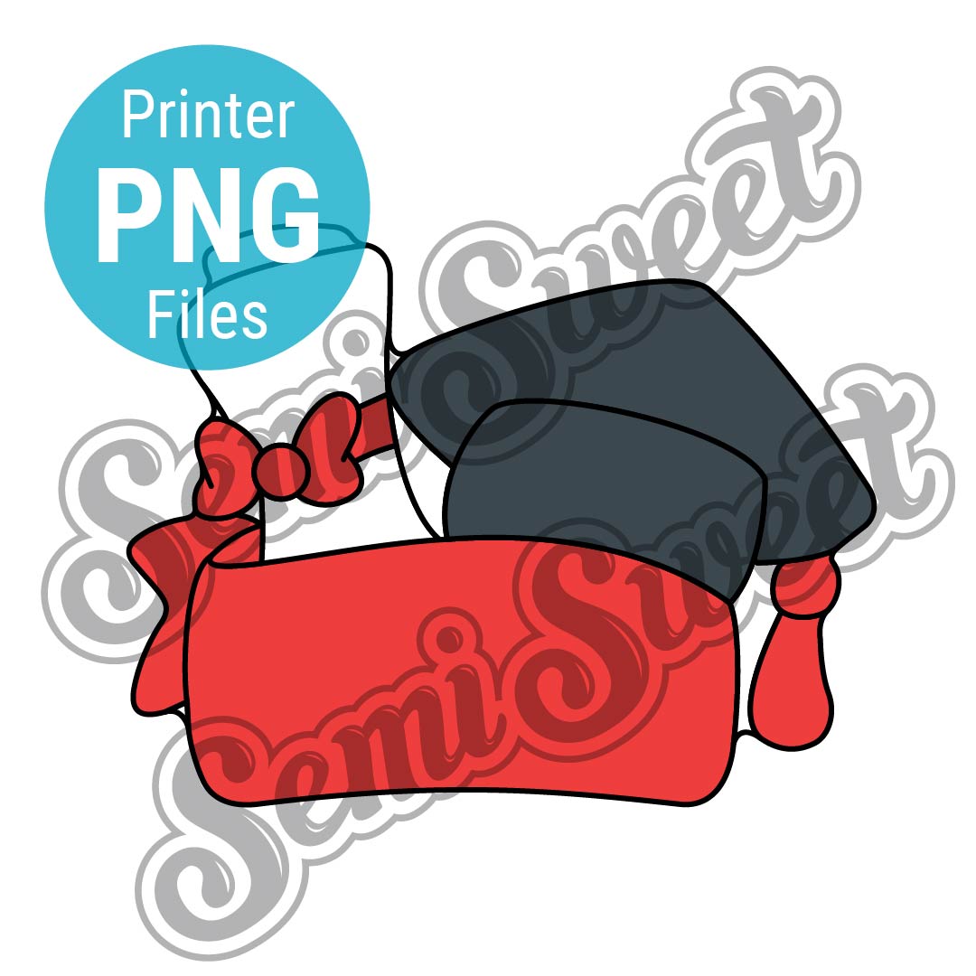 Graduation Cap Diploma Banner - PNG Images | Semi Sweet Designs