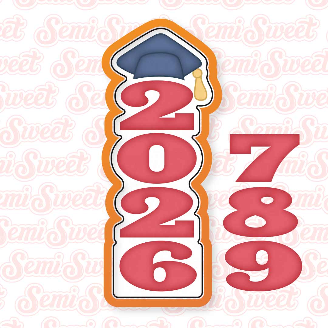 Grad Year Stack Cookie Cutter