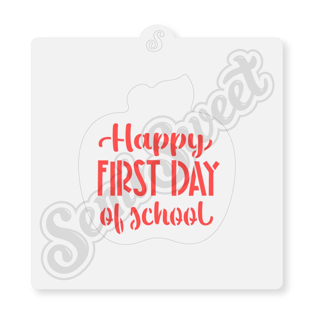 Happy First Day of School Cookie Stencil