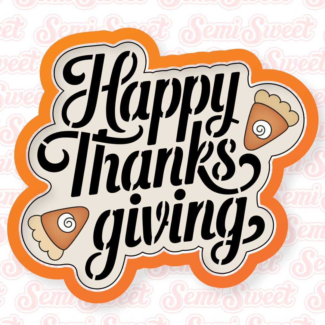 Happy Thanksgiving Cookie Cutter & Stencil Bundle