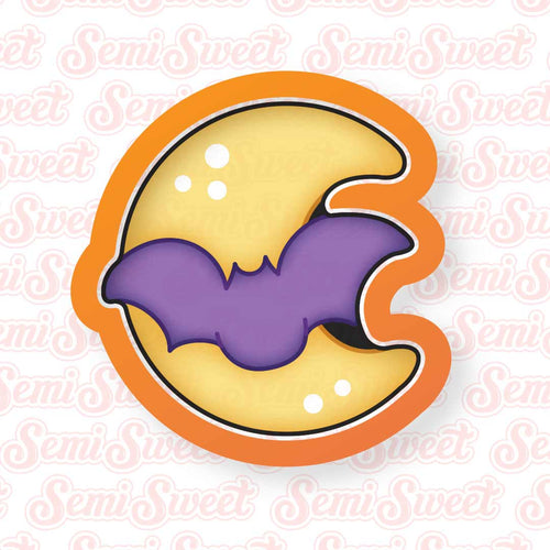 Moon with Bat Cookie Cutter