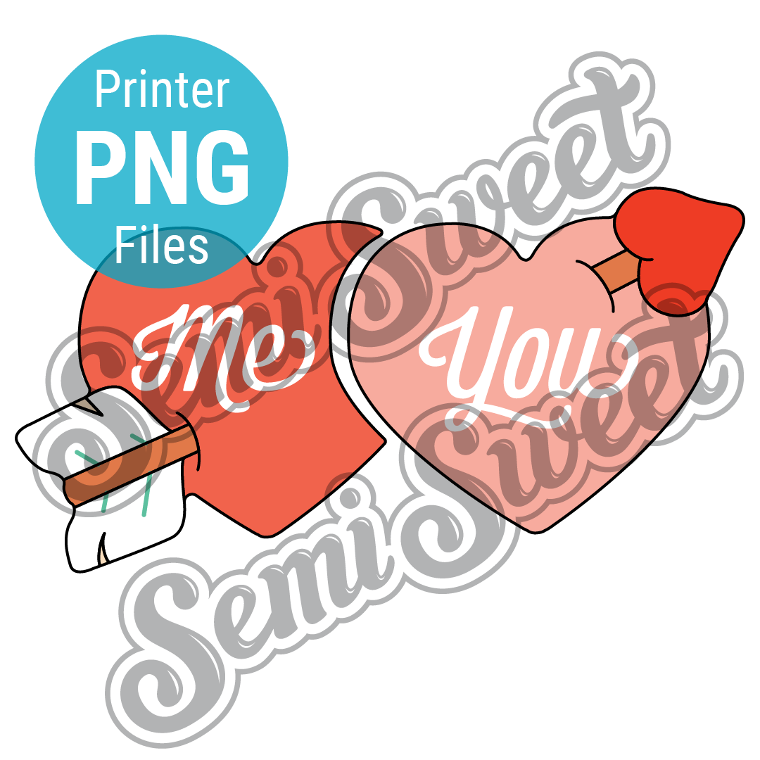 2-Pc Hearts & Arrow Set - PNG Images | Semi Sweet Designs