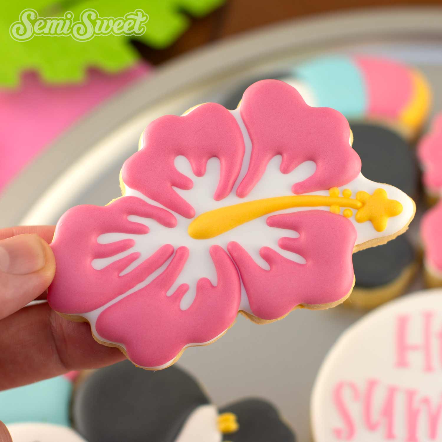 Toucan Hibiscus Cookie Platter Set
