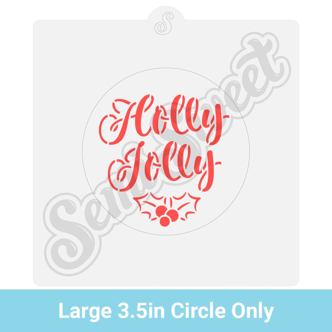 Holly Jolly Circle Stencil