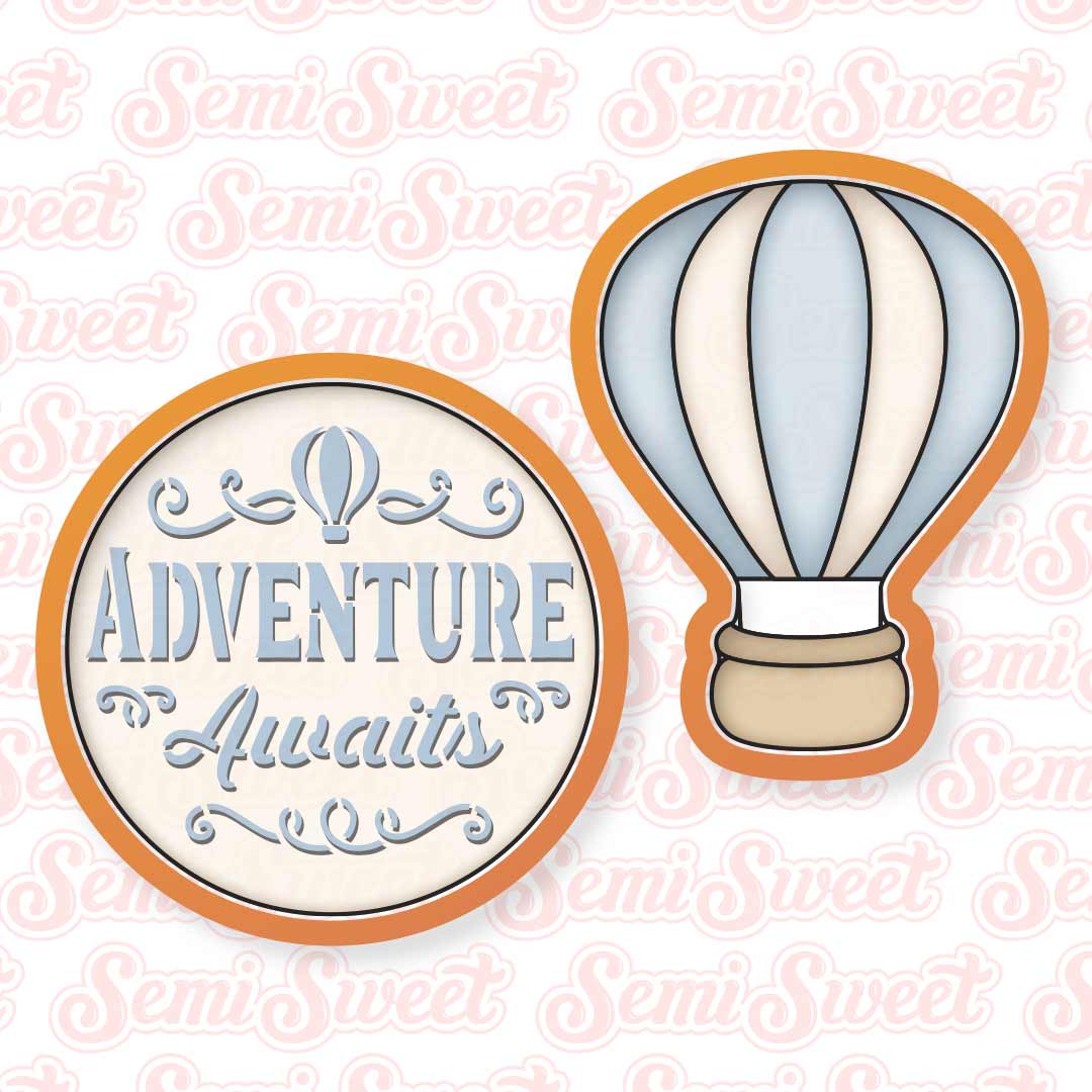 Hot Air Balloon Cookie Cutter Platter Set