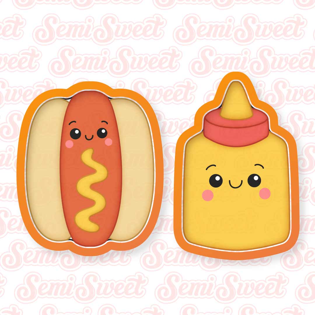 hotdog and mustard cookie cutter