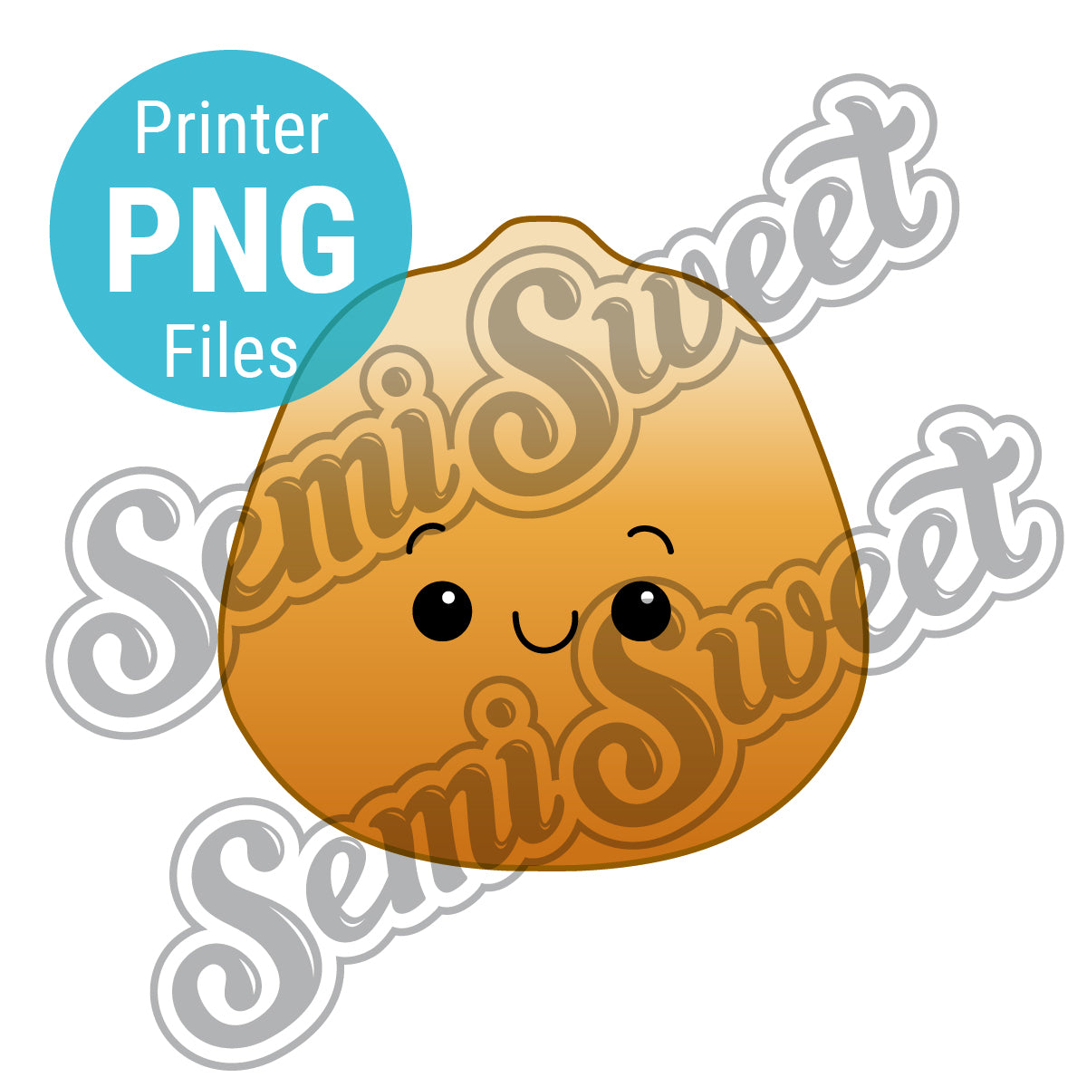 A Kernel Cookie Cutter PNG designed by Semi Sweet Designs