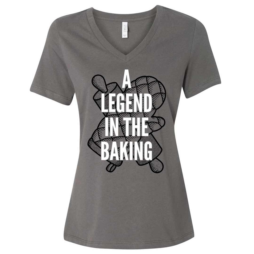 A Legend in the Baking Ladies V-Neck T-Shirt