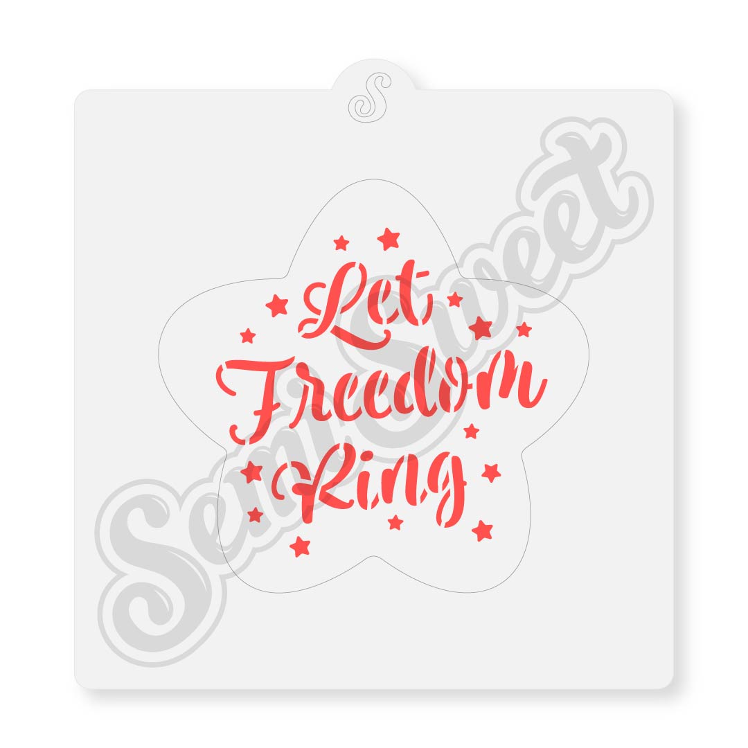 let freedom ring cookie stencil