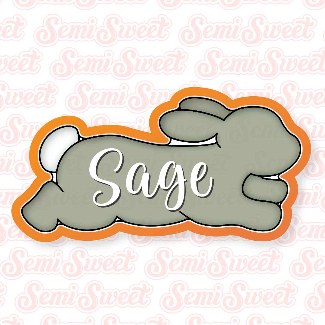 Skinny Hopping Bunny Cookie Cutter