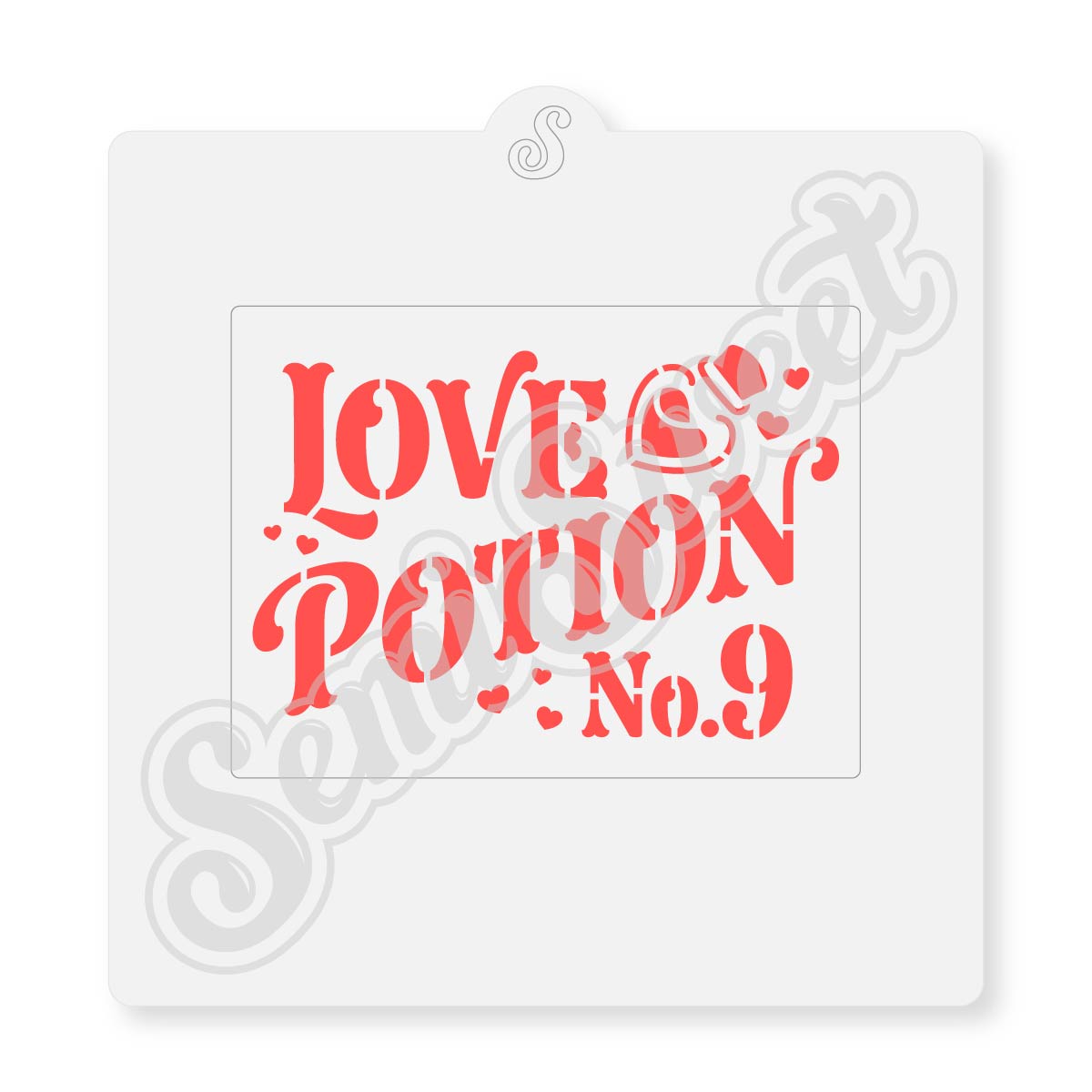 Love Potion Sign Stencil