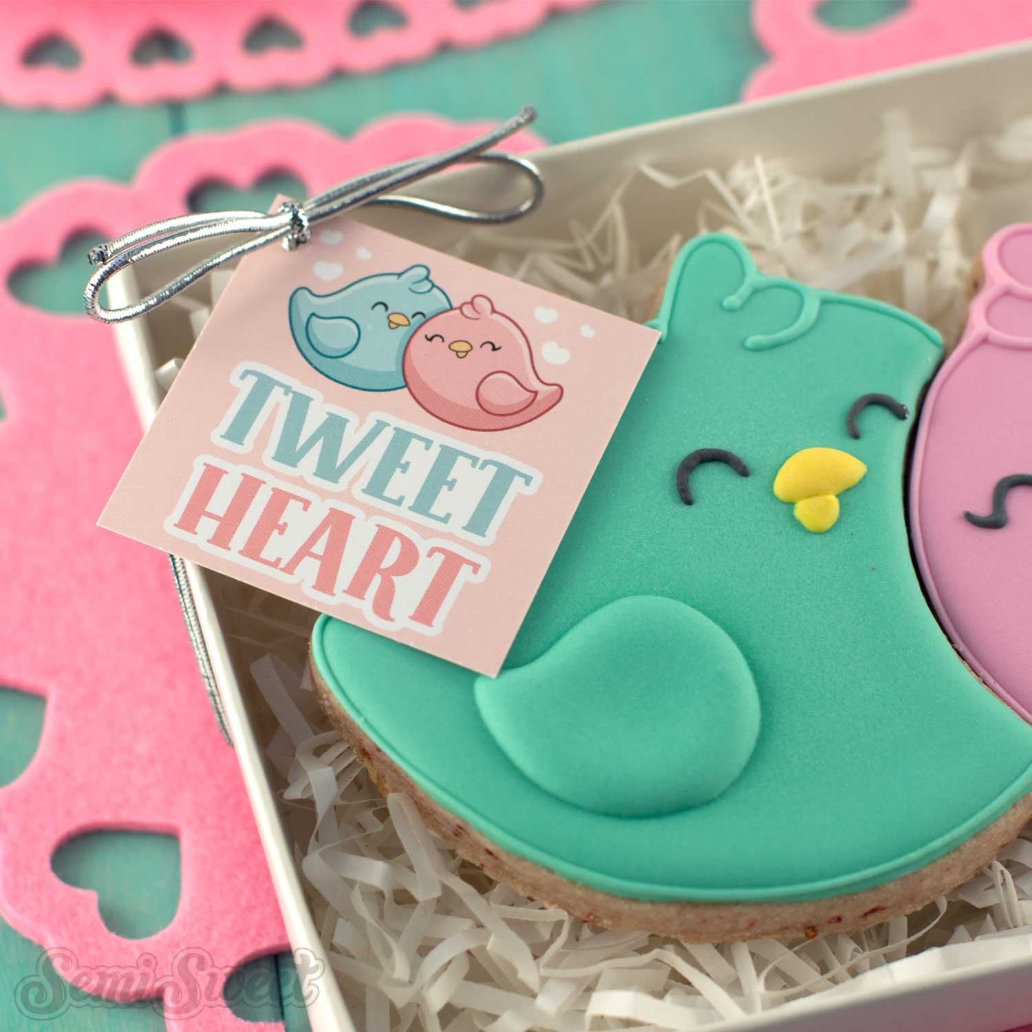 Tweet Heart 2" x 2" Tag - Pack of 25