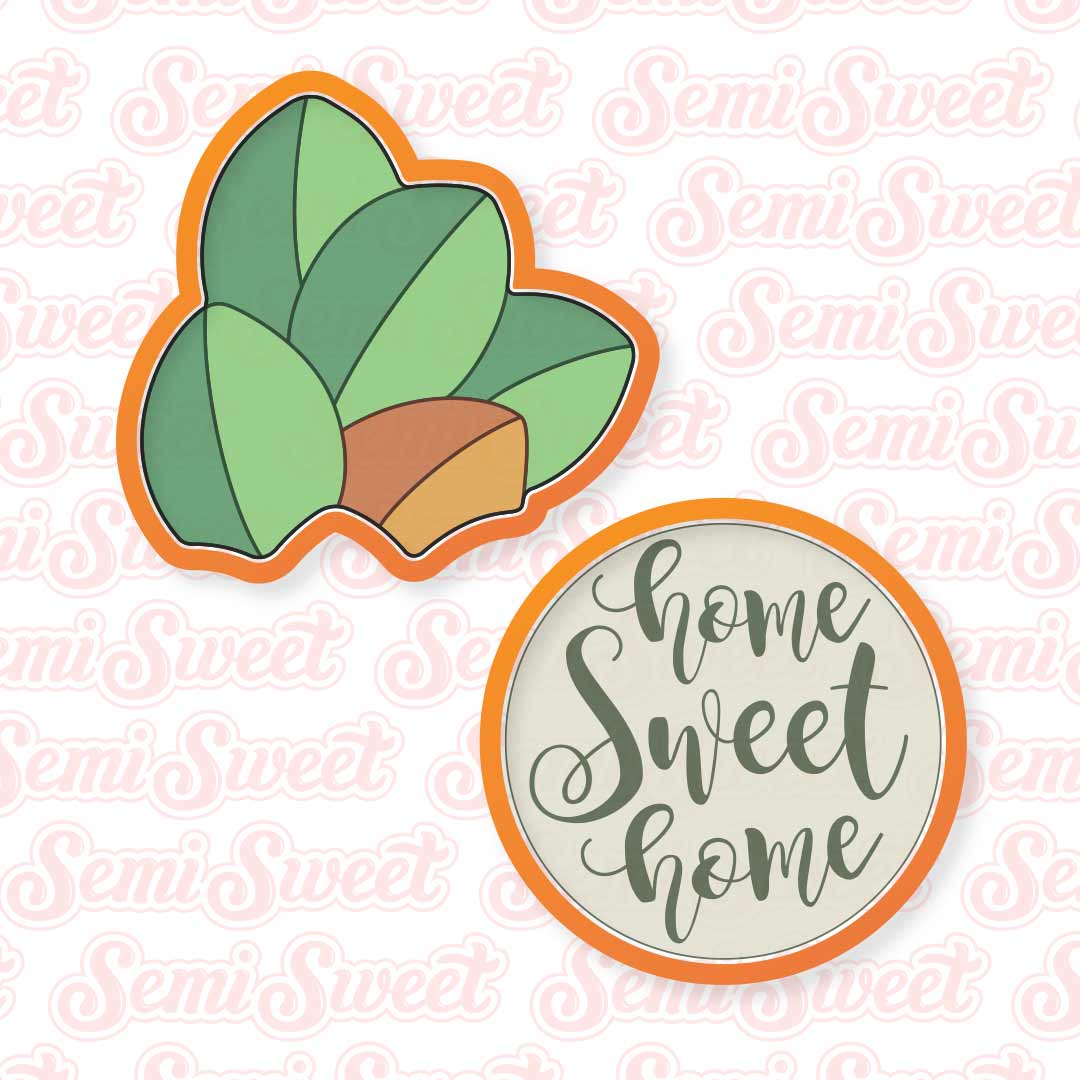 Magnolia Wreath Platter Cookie Cutter Set | Semi Sweet Designs