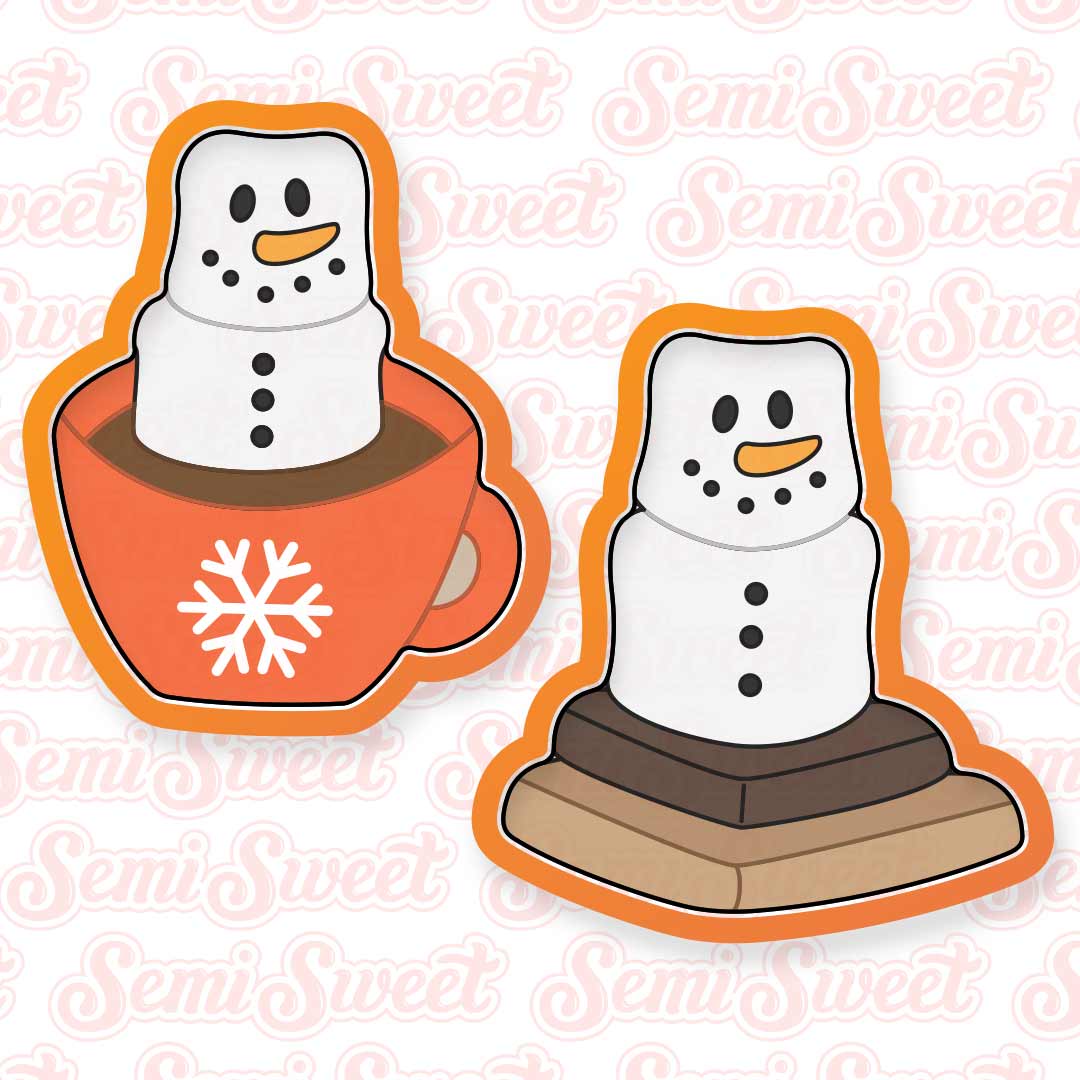 Marshmallow Snowman Platter Set