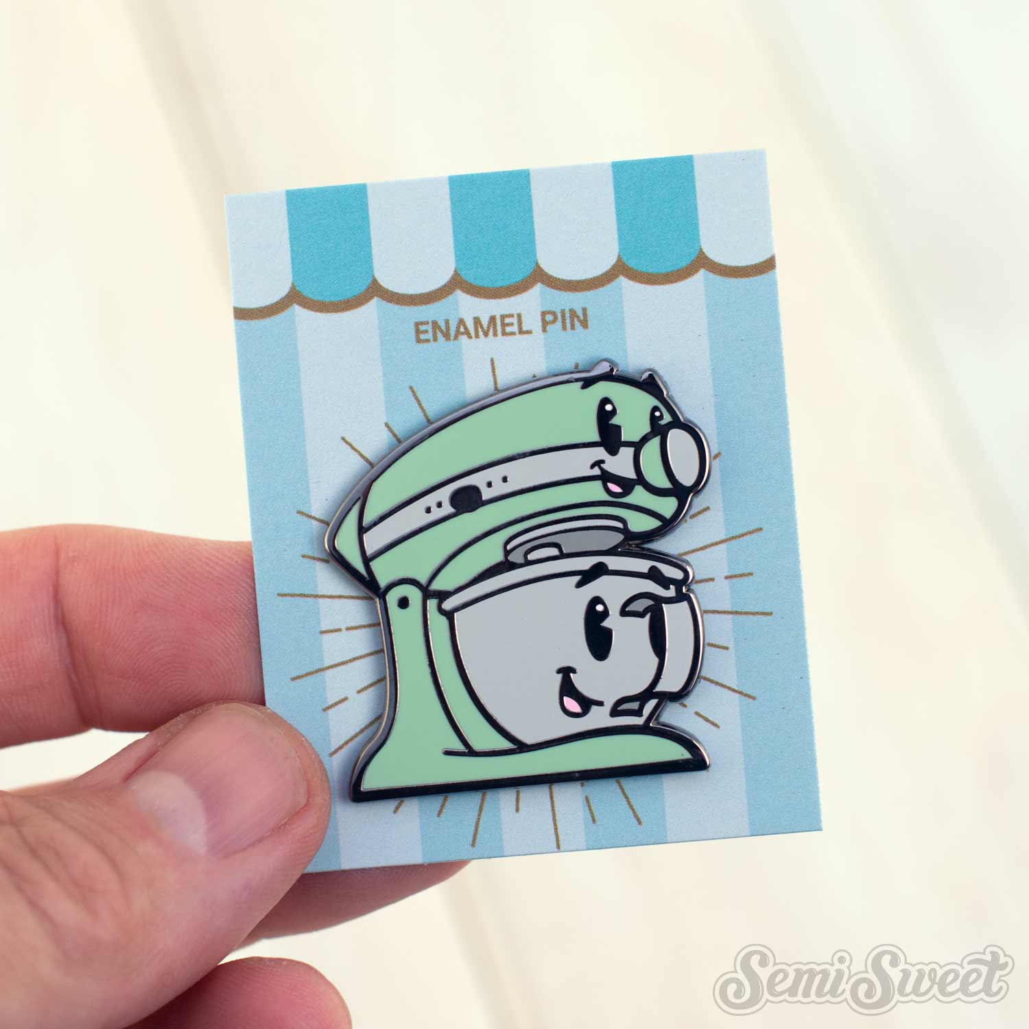 kitchen mixer enamel pin