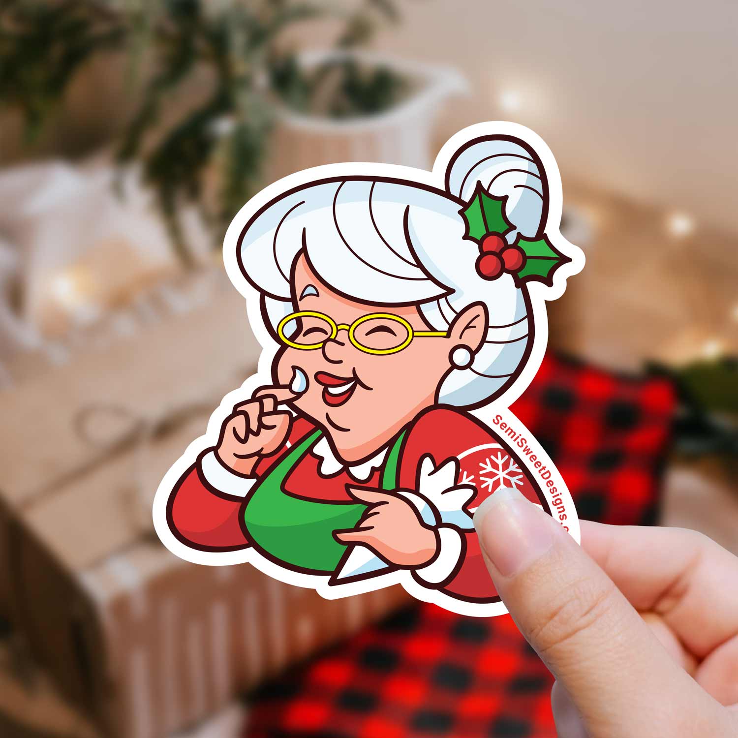 Mrs. Claus Sticker