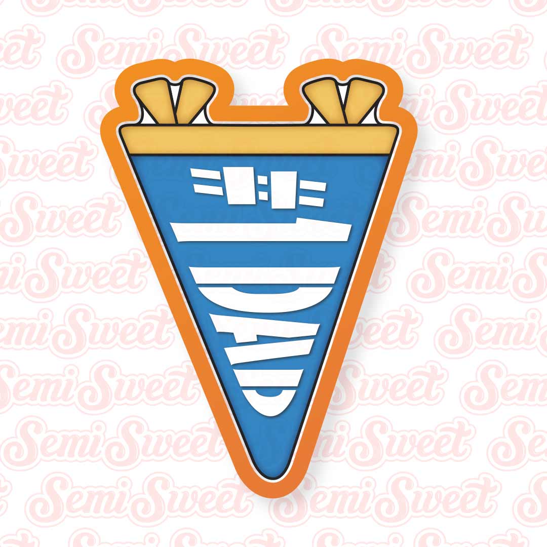 No.1 Dad Pennant Flag Cookie Cutter