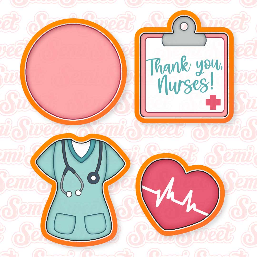 Nursing Cookie Cutter Platter Set
