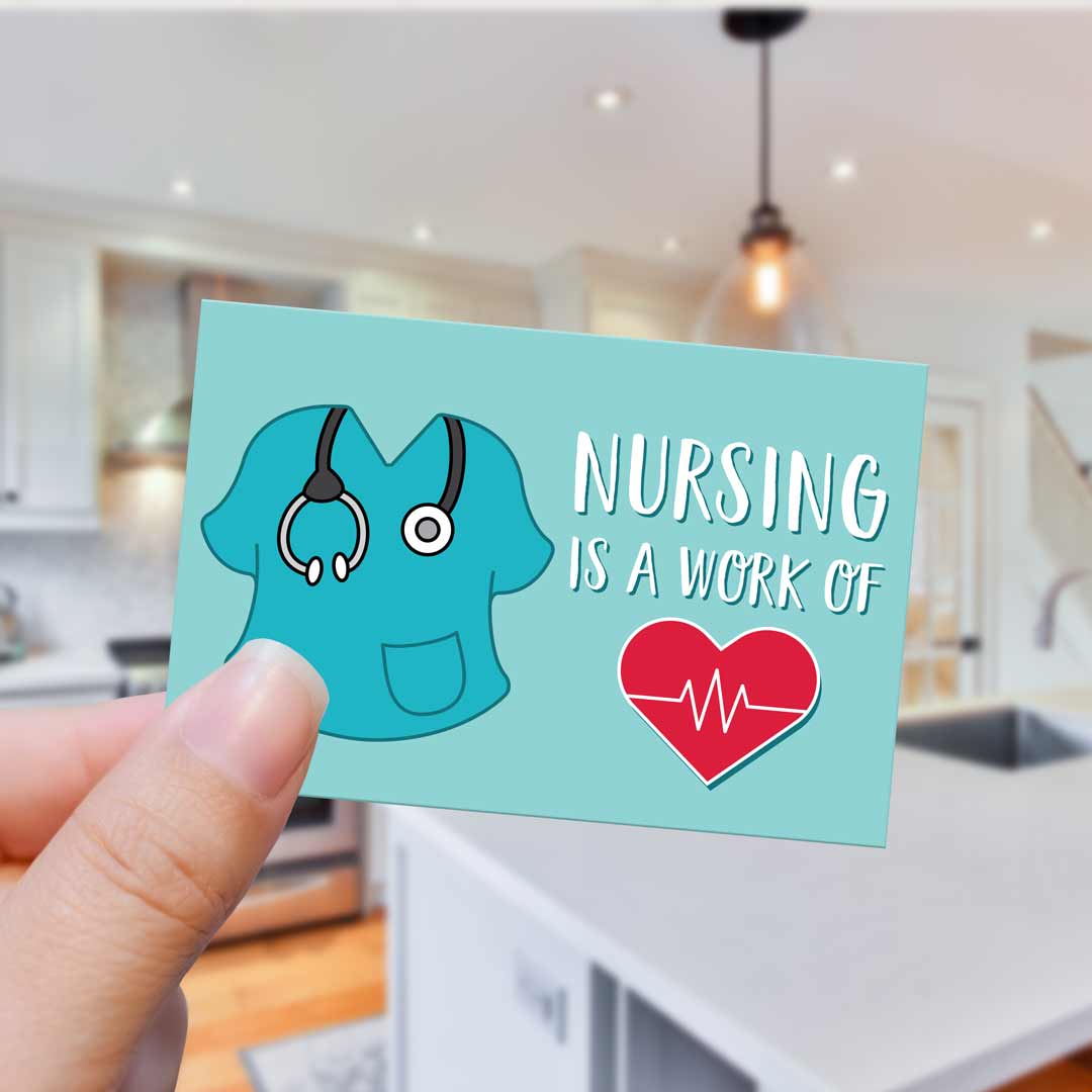 Nursing is a Work of Heart 2" x 3" Tag - Pack of 25