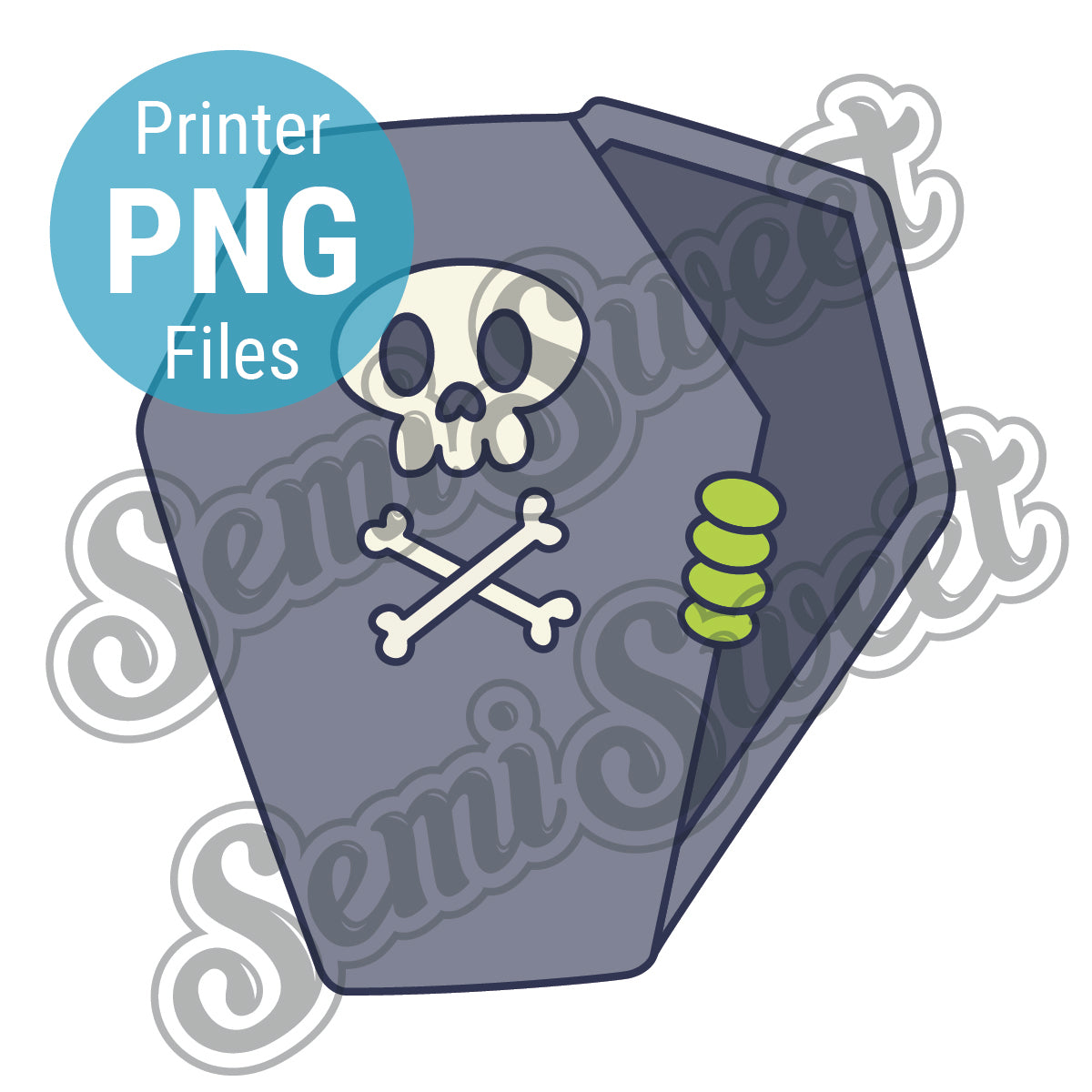 an open coffin png made by semi sweet designs