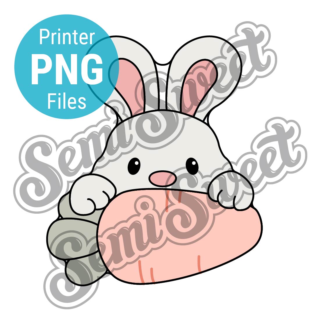 Bunny Head with Carrot Set - PNG Images | Semi Sweet Designs