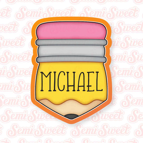 Pencil Plaque Cookie Cutter