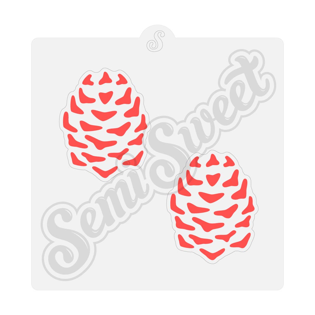 Multi Pine Cone Stencil