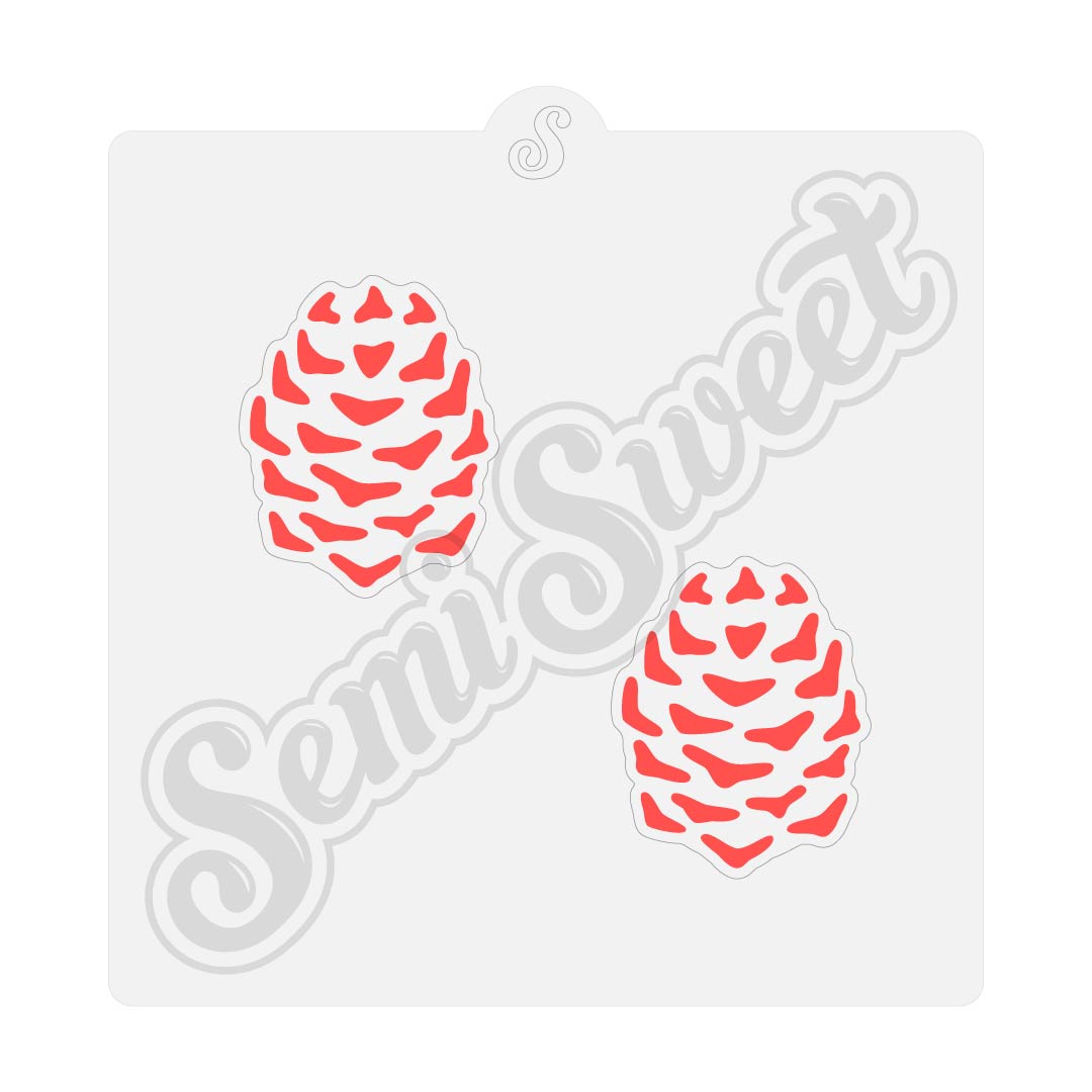 Multi Pine Cone Stencil