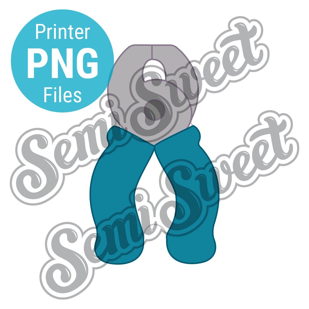 A pliers cookie cutter PNG designed by Semi Sweet Designs