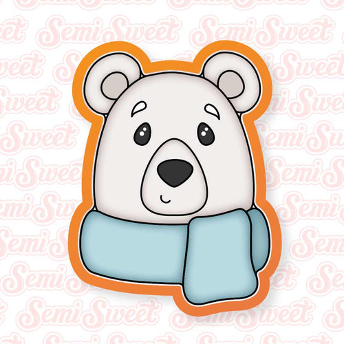 Polar Bear with Scarf Cookie Cutter