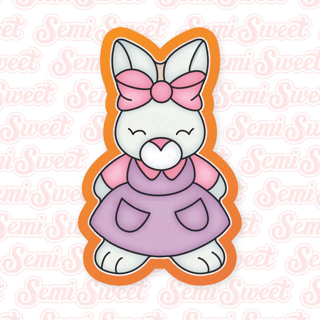 Rabbit Girl Cookie Cutter | Semi Sweet Designs