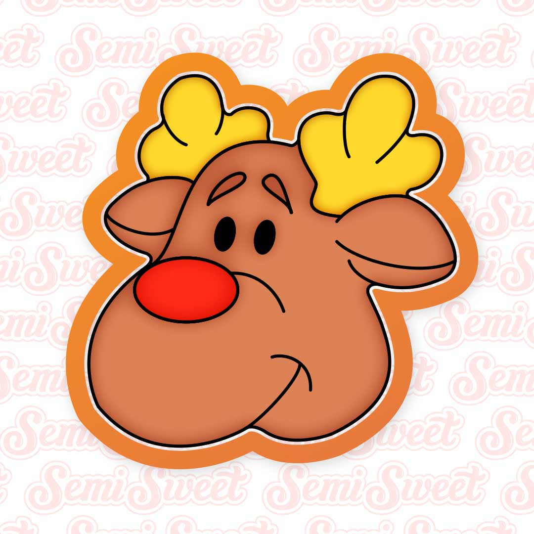 Reindeer Head Cookie Cutter | Semi Sweet Designs